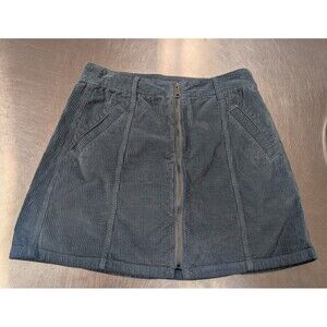American Eagle Skirt Womens 6 Blue Corduroy Hi Rise A-Line Skirt Boho Mini